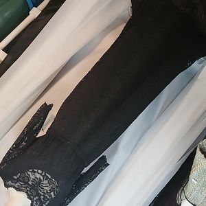 New Black Lace Gown Plus Size